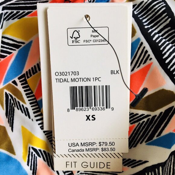 Volcom Women's Tidal Motion 1 Piece Swimsuit Size‎ XS - Picture 7 of 7